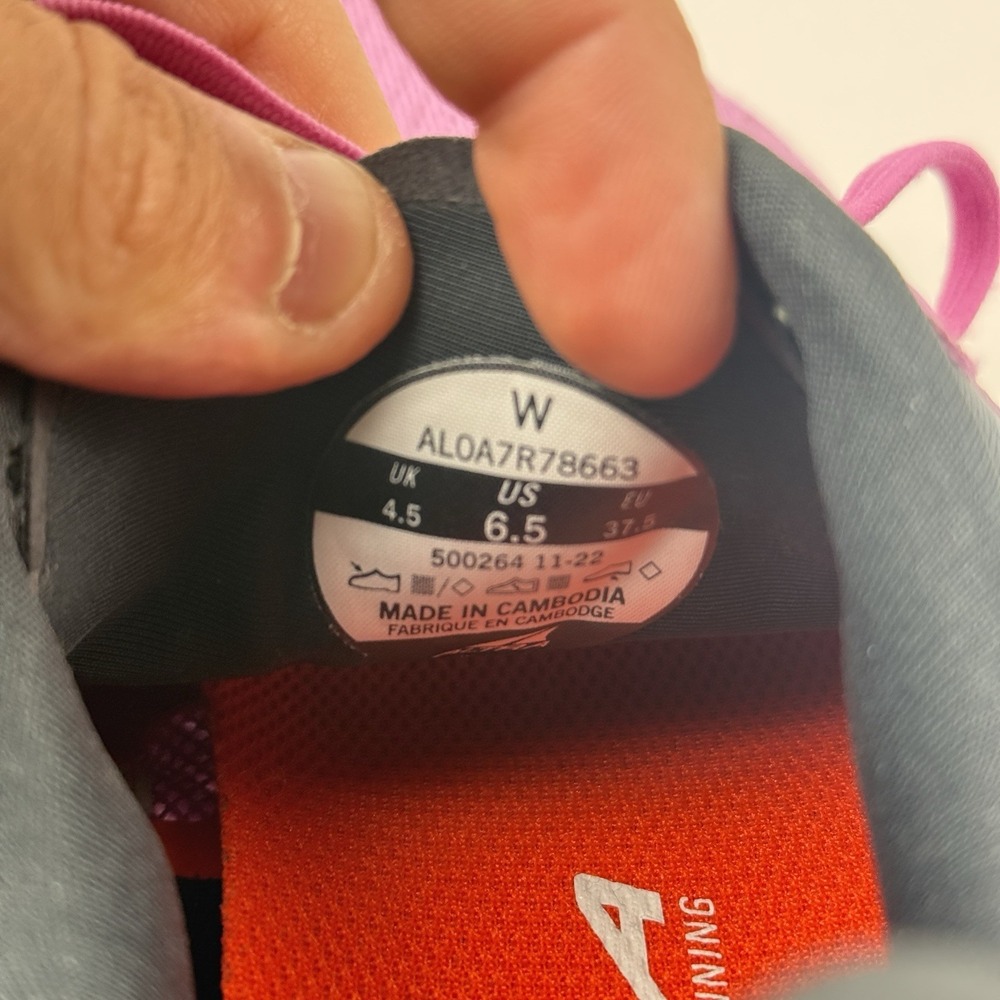 Altra Torin 6 Shoes Womens 6.5 Pink Athletic Running Sneakers Run Ego Max - Picture 10 of 10